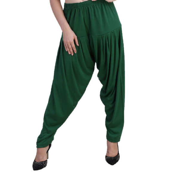 MAGILAM Viscose Solid Patiala Pants ( Pakistan Green )