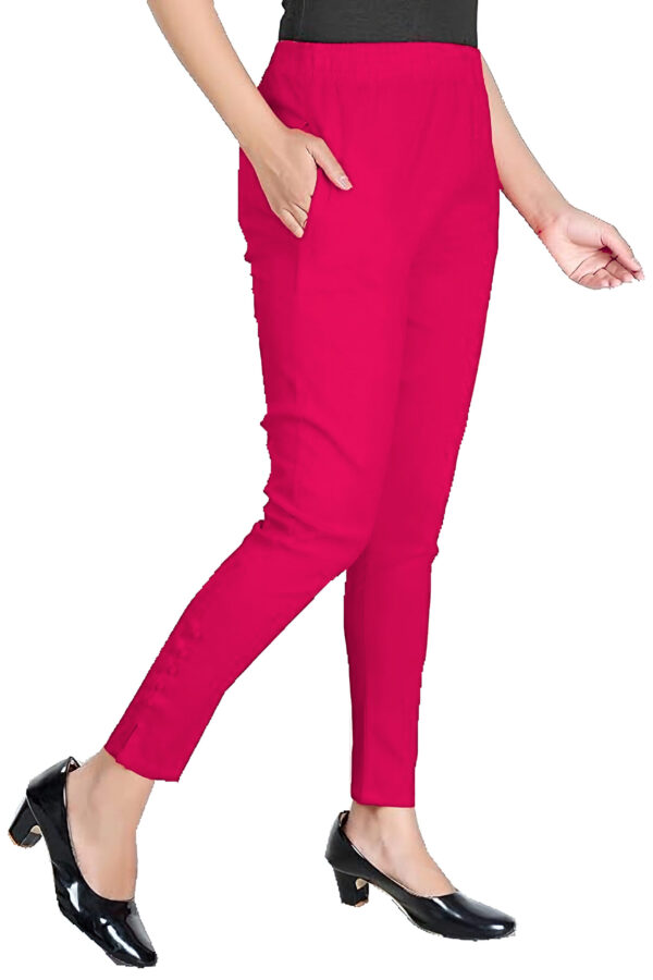 MAGILAM Rayon BioWash ankle length pencil cut pants for womens ; DeepRani