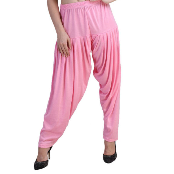 MAGILAM Viscose Solid Patiala Pants ( Baby Pink )